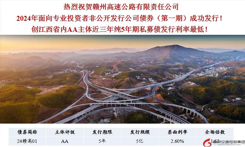 喜報(bào)！贛州交控集團(tuán)接連在資本市場(chǎng)發(fā)行債券成功！
